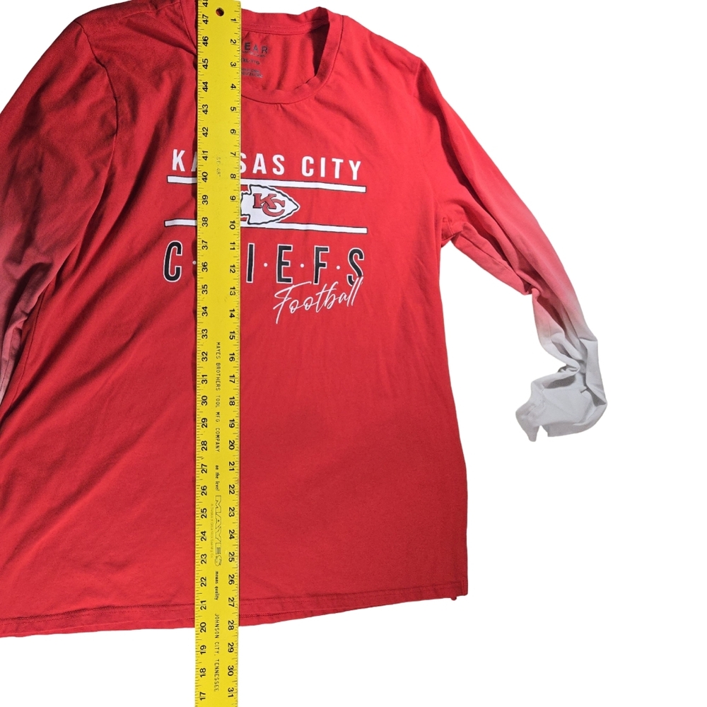 Kansas City Chiefs Red and White Long Sleeve Tee - Picture 2 of 5